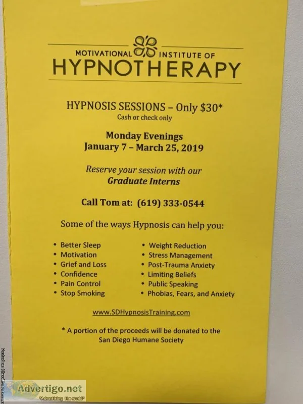 Hypnosis sessions 30