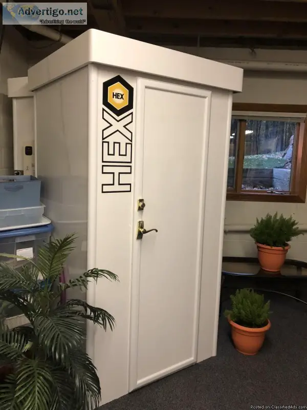Hexagon Tanning Booth with Dressing Room