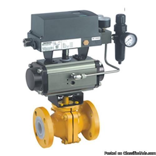 Pneucon Automation TEFLON LINED BALL VALVE WITH ROTARY ACTUATOR