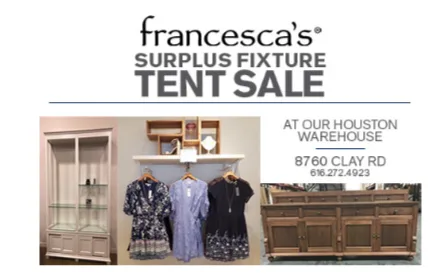 HUGE TENT SALE - STARTS 425