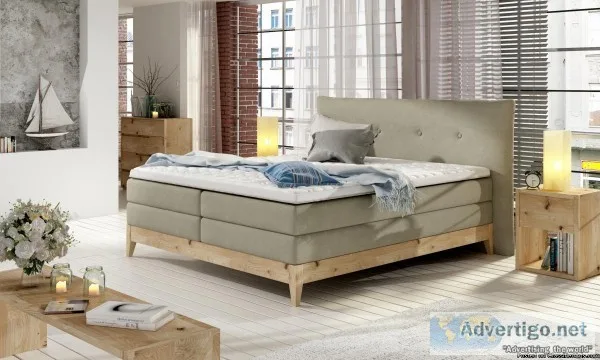 New wooden Aline bed frame with mattress