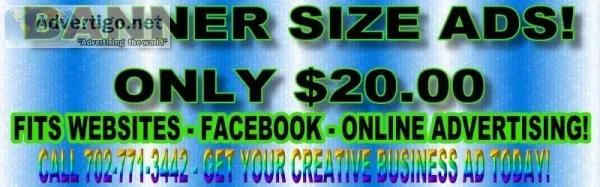 GET A CREATIVE BANNER AD FOR ONLY 20.00