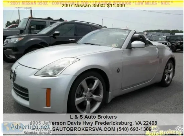 2007 NISSAN 350Z TOURINGLEATHER CONVERTIBLELOW MILES