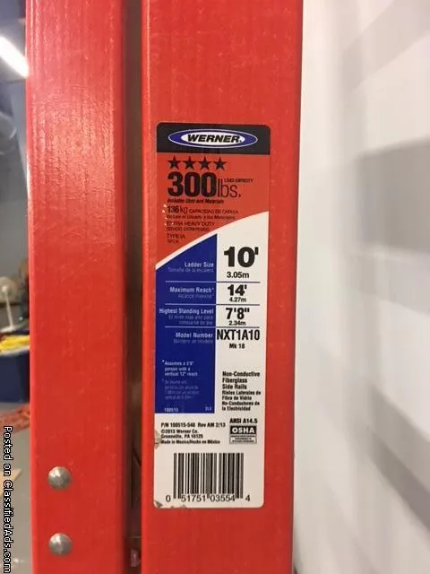 Werner 10ft. Fiberglass Step Ladder