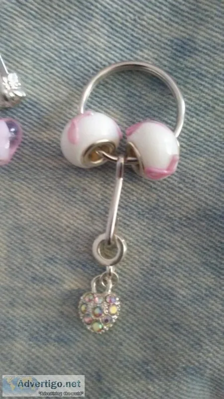 Cute Jewelry Key Chains (with charms and beads)