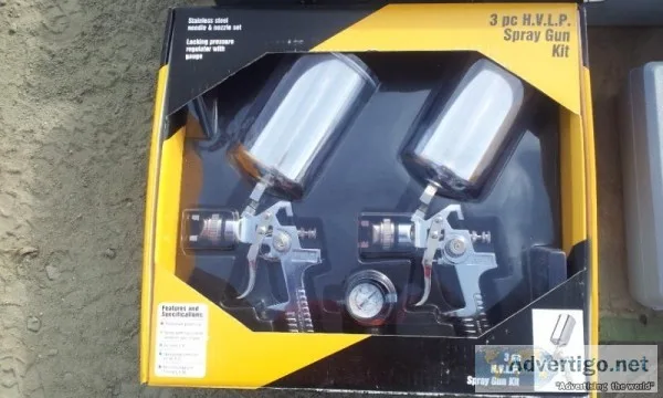 UNUSED 3 PC. AIR SPRAY GUN KIT