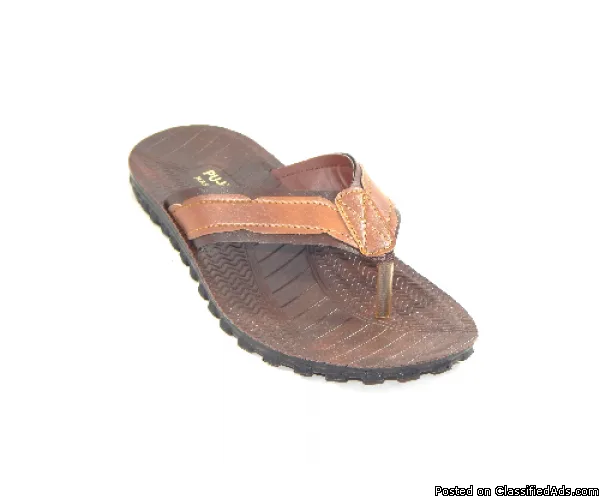 PU Mens Chappals V-shape