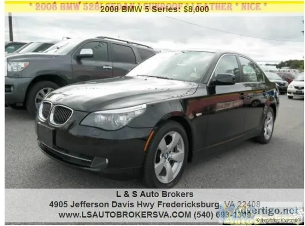 2008 BMW 5 SERIES 528I 4DR SEDAN LUXURYSUNROOFL EATHER