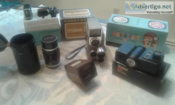 VINTAGE CAMERA EQUIPMENT CIRCA 60