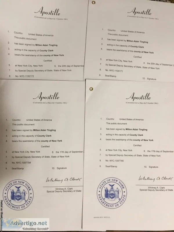 MANHATTAN EXPRESS APOSTILLE SERVICES (24HRS)