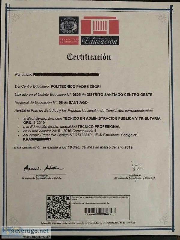 TRADUCCIONES CERTIFICADAS DE NOTAS ESCOLARES Y DIPLOMAS