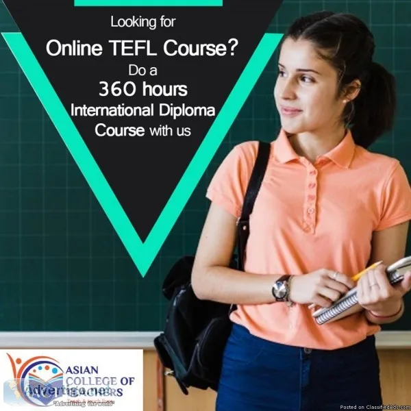 Online advanced diploma TESOL course in India
