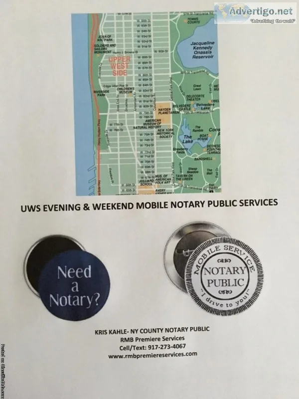 UWS EVENING TRAVELING NOTARY and APOSTILLE SERVICES.