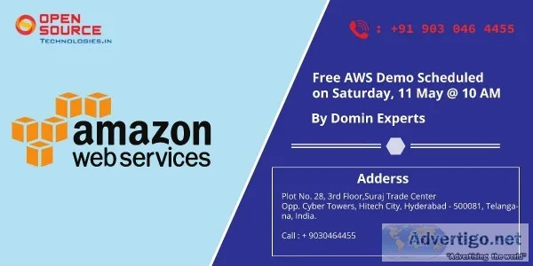 Enroll For Free Demo On AWS Training On 11th May at 10AM Hyd