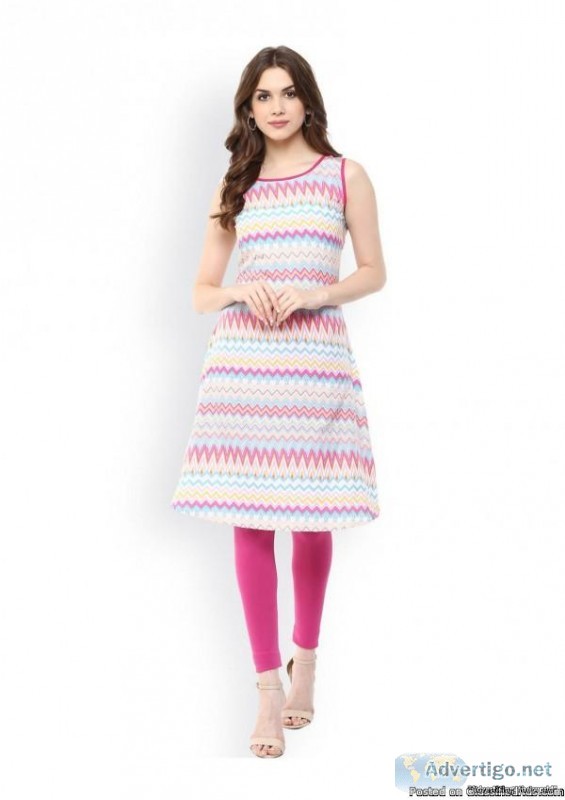 Printed Multicolor kurti Online