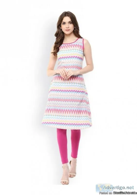 Printed Multicolor kurti Online
