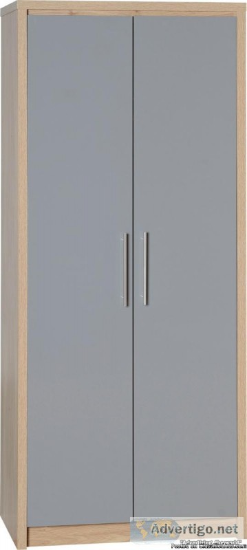 Buy Seville 2 Door Wardrobe Grey At Affordable Price