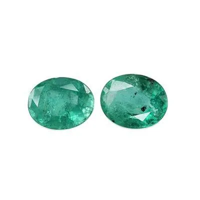 1.10 ct 4.5x3.5x2.7 mm Oval Green Brazilian Emerald- Rasav Gems
