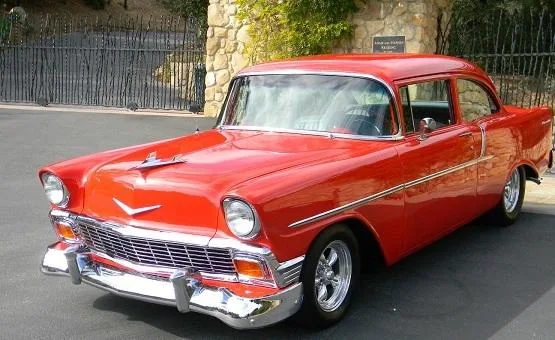 Red Energy 1956 Chevrolet Bel Air1 Sedan Classic Car
