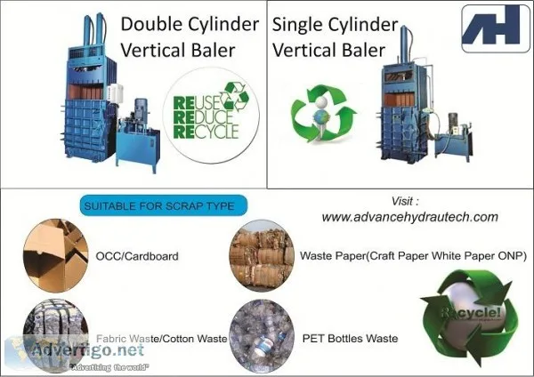 Vertical Baler Machine for Waste processing
