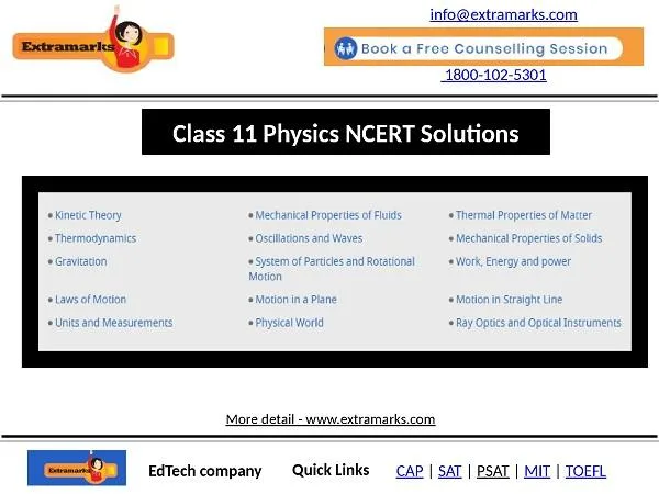 Class 11 Physics NCERT Solutions