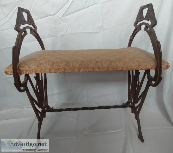 Padded Bench with Art Deco design