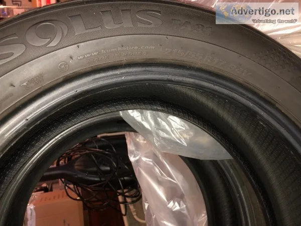 21555R17 Kumho Solus TA31 Tires (4) &lt 500 Miles