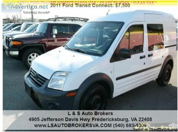 2011 FORD TRANSIT CONNECT XL MINI CARGO VAN