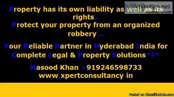 Complete Legal and Property Solution in Hyderabad India