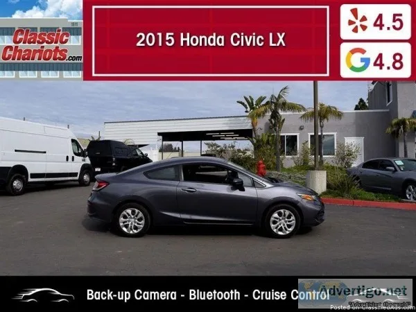 Used 2015 Honda Civic LX Coupe for Sale in San Diego - 19080