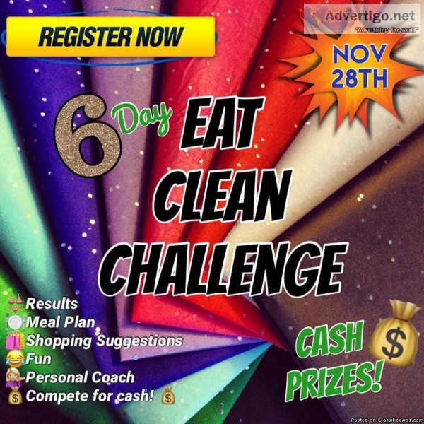 WIN OUR 6 Day Eat Clean Challenege