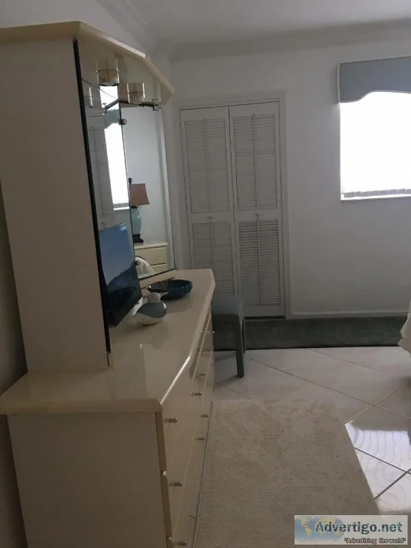 Modern dresser with mirror top