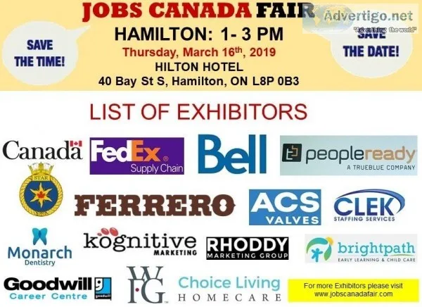 Hamilton Job Fair - May 16th 2019