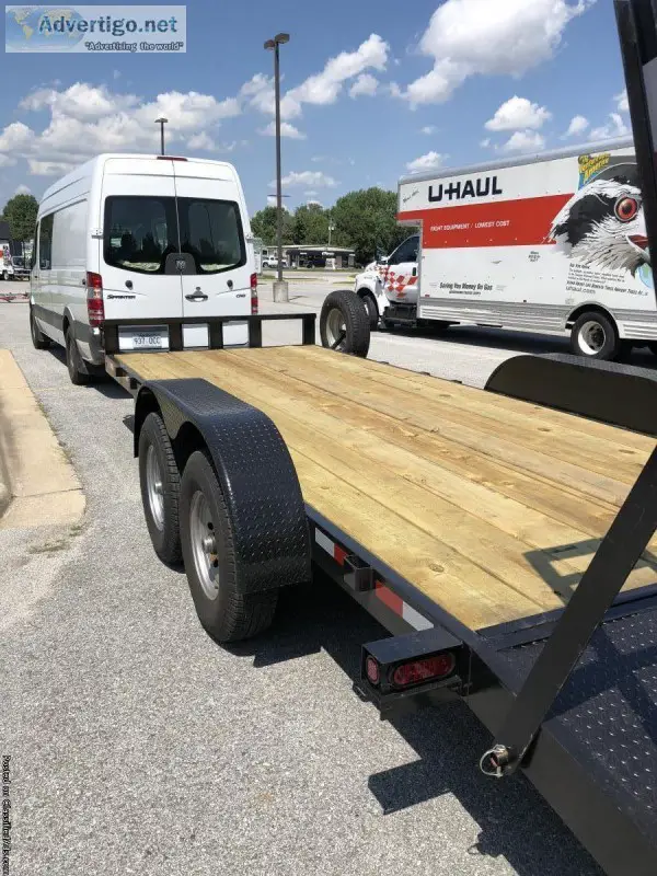 Heavy duty 14000 pound equipment trailer