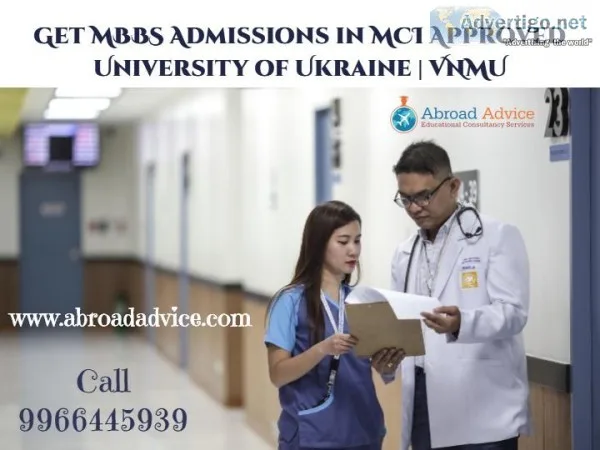 Get MBBS Admissions in MCI Approved University of Ukraine  VNMU
