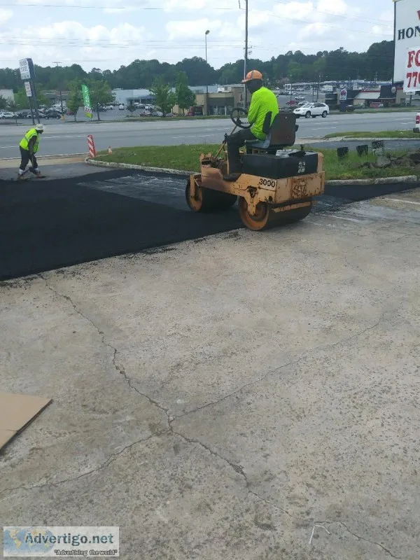 Asphalt paving and striping