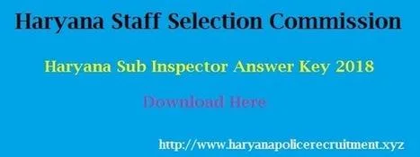 Haryana Police SI Answer Key 2018