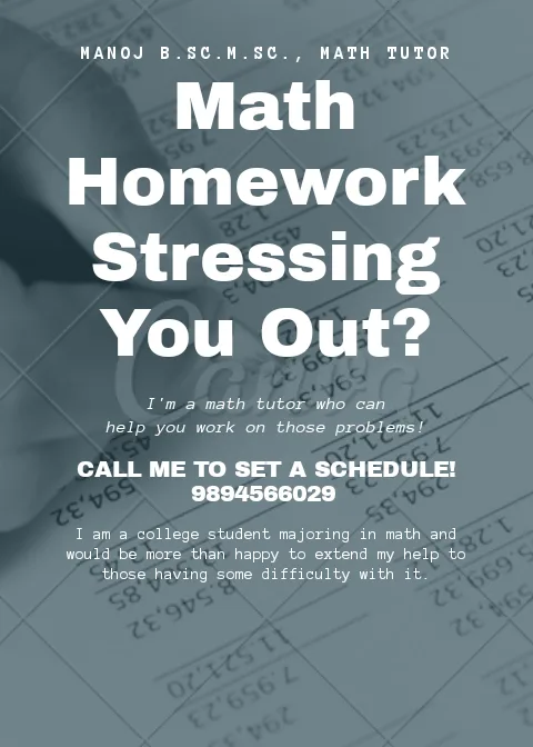 Home tuition only for mathematics
