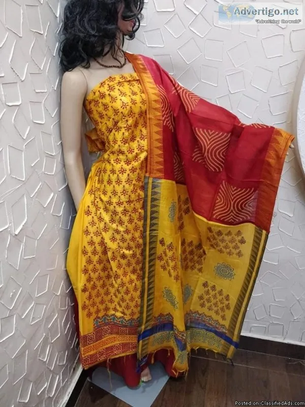 elegant Katan cotton silk suits new designs available