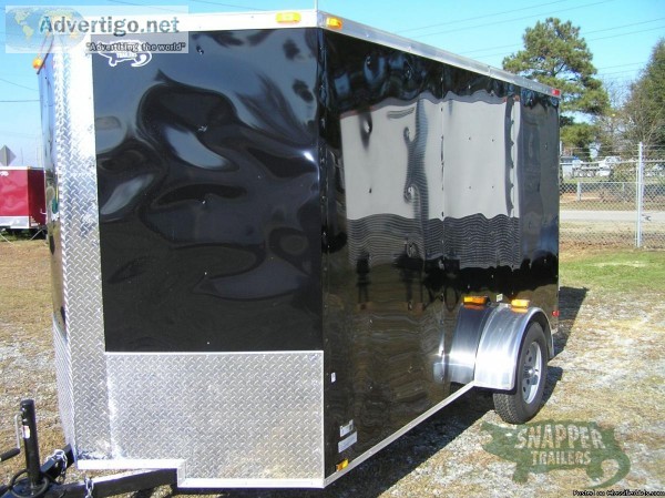 6 x 12 Black Enclosed Trailer WV-nose - 11059