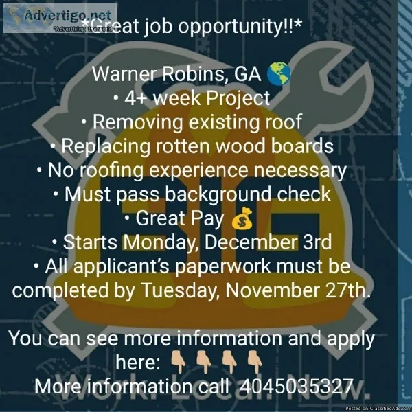 I am looking for construction work