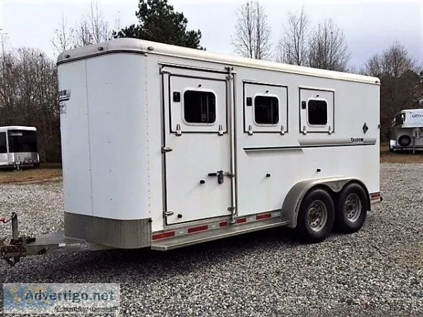 2008 shadow 3 horse trailer slant load bumper pull all aluminum