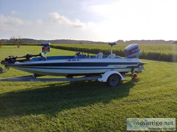 Winner Bass Boat w150 HP Evinrude Outboard