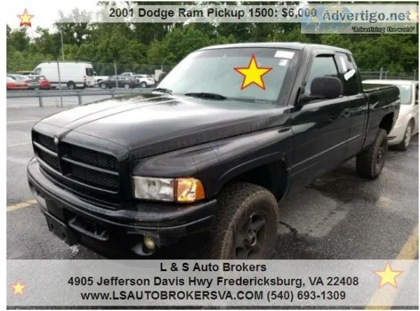 2001 DODGE RAM PICKUP 1500FINANCING AVAILABLEQUAD CABSLT