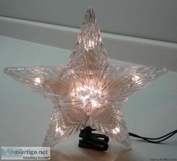 CLEAR STAR CHRISTMAS TREE TOPPER