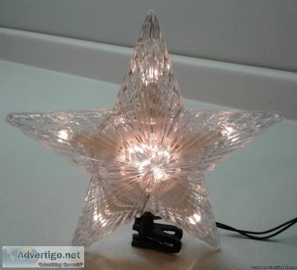CLEAR STAR CHRISTMAS TREE TOPPER
