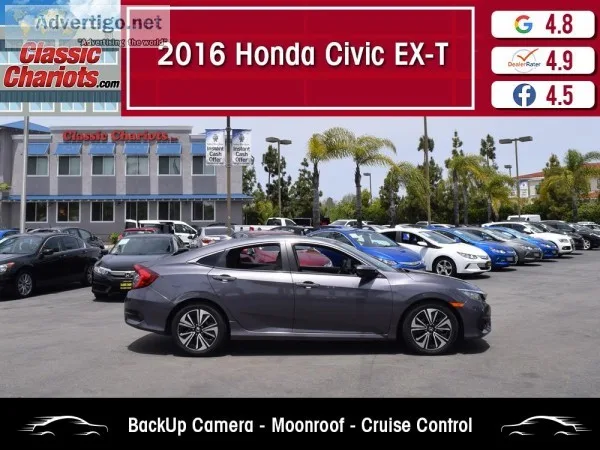 Used 2016 Honda Civic EX-T for Sale in San Diego - 19746
