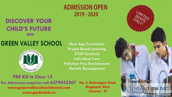 Green Valley School Mogappair Admission Open 2019 - 2020
