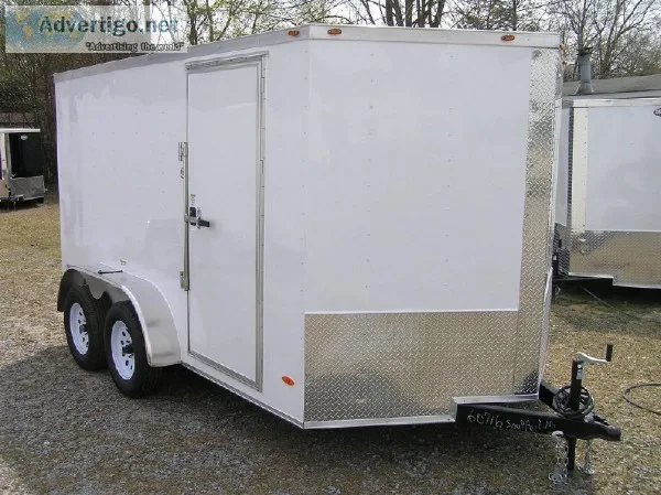 Cargo Trailer for sale 7  x12  White Exterior trailer NEW