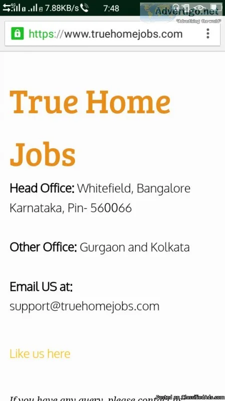Data entryback office job